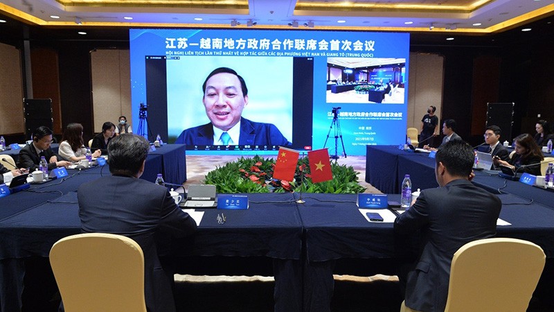 Giám đốc Sở Ngoại vụ thành phố Hồ Chí Minh Trần Phước Anh phát biểu tại Hội nghị.