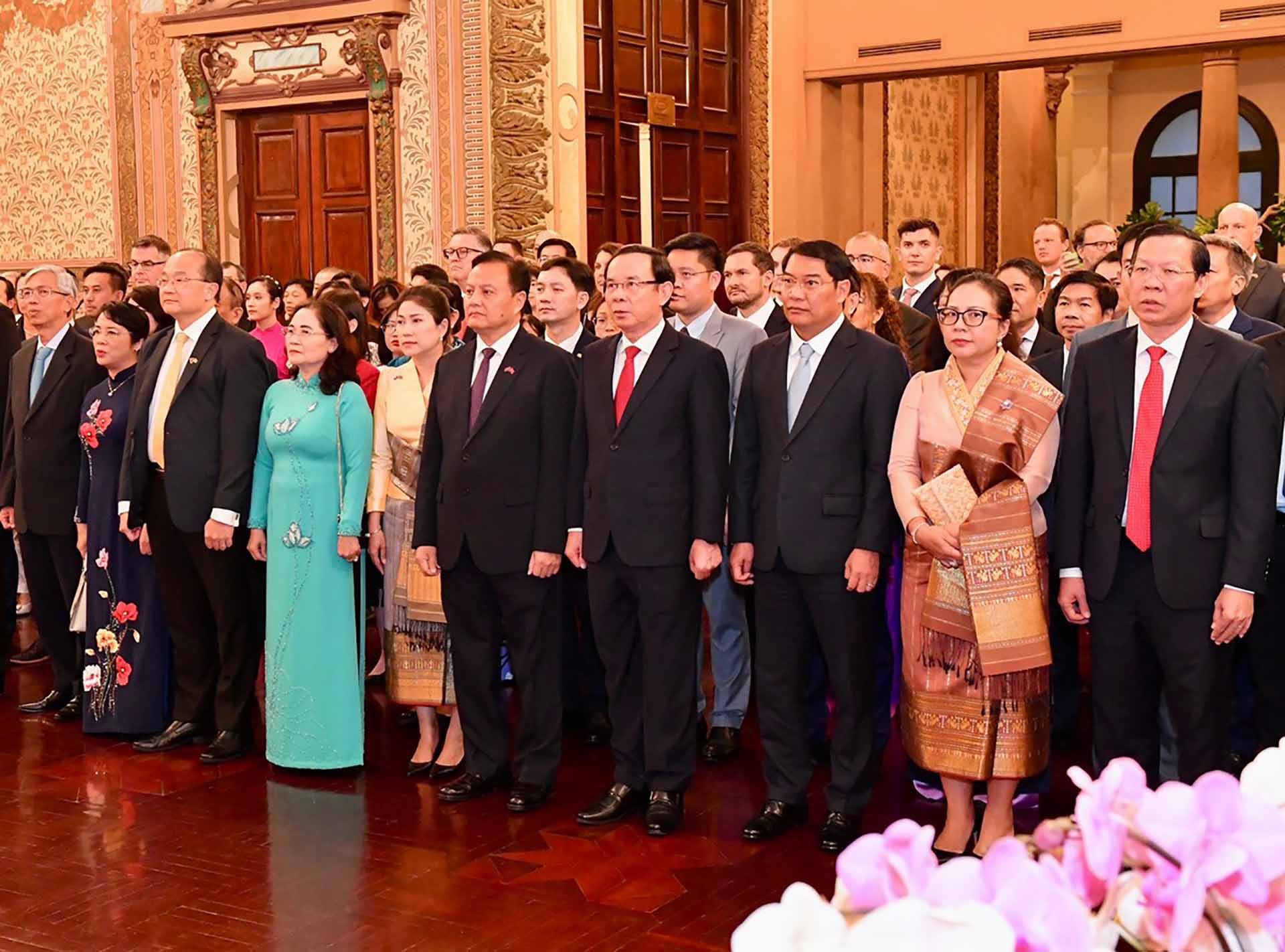 Các đại biểu tham dự tiệc chiêu đãi mừng 77 năm Quốc khánh 2/9.