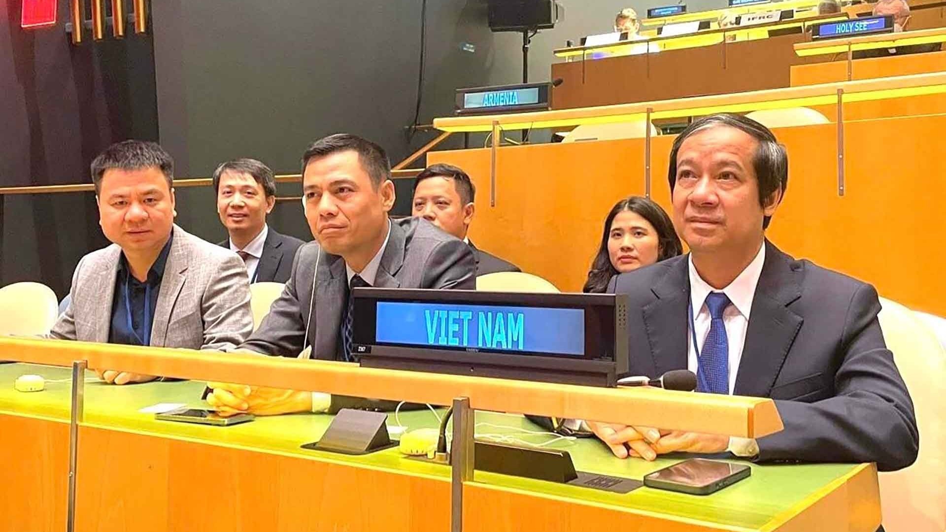 Bộ trưởng Bộ Giáo dục và Đào tạo dự Hội nghị thượng đỉnh về chuyển đổi giáo dục của Liên hợp quốc
