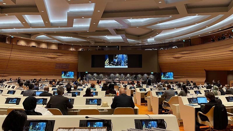 Toàn cảnh Hội nghị UNCTAD-15 tại đầu cầu tại trụ sở Liên hợp quốc tại Geneva.