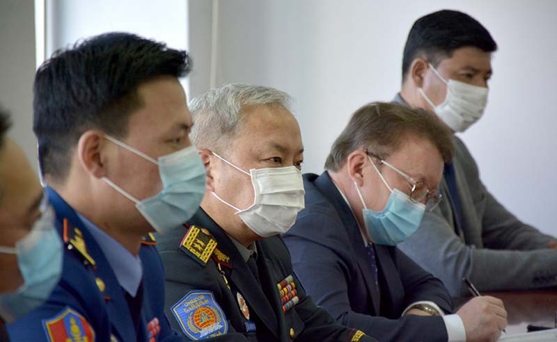 Tổng cục trưởng Tổng cục Quản lý Khẩn cấp quốc gia Mông Cổ kiêm Phó trưởng Ban Chỉ đạo quốc gia phòng, chống Covid-19 của Mông Cổ, Trung tướng G.Ariunbuyan phát biểu.