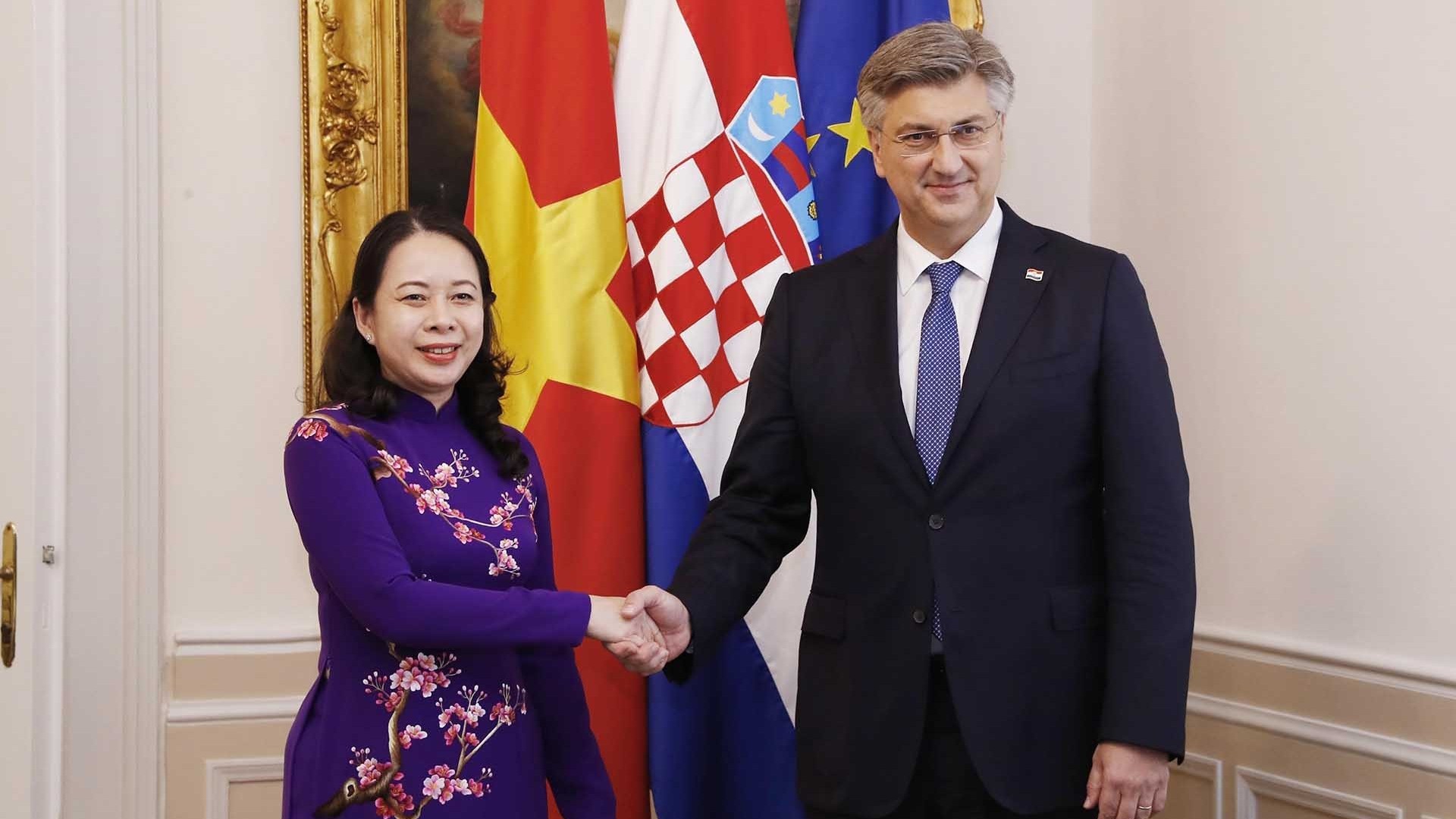 pho chu tich nuoc vo thi anh xuan hoi dam voi thu tuong croatia