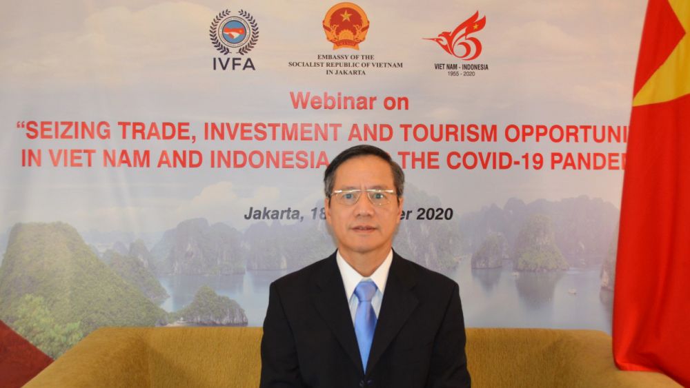 Tham dự Hội thảo có ông Phạm Vinh Quang, Đại sứ Đặc mệnh toàn quyền Việt Nam tại Indonesia, 
