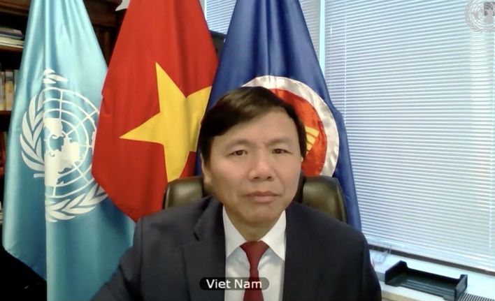 Phát biểu tại cuộc họp, Đại sứ Đặng Đình Quý, Trưởng Phái đoàn thường trực Việt Nam tại LHQ Phát biểu tại cuộc họp, Đại sứ Đặng Đình Quý, Trưởng Phái đoàn thường trực Việt Nam tại LHQ