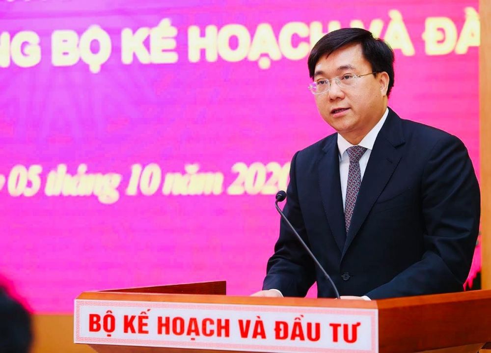 Thứ trưởng Bộ Kế hoạch và Đầu tư Trần Duy Đông phát biểu tại một sự kiện do Bộ tổ chức.