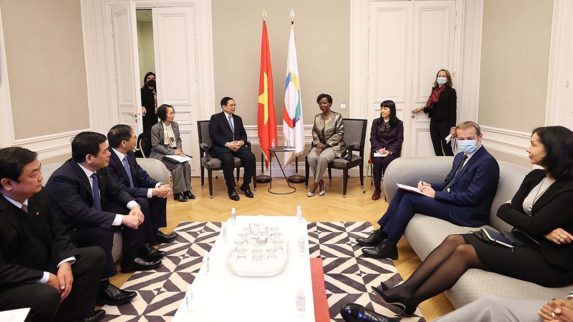 Thủ tướng Phạm Minh Chính hội kiến với Tổng thư ký Tổ chức quốc tế Pháp ngữ