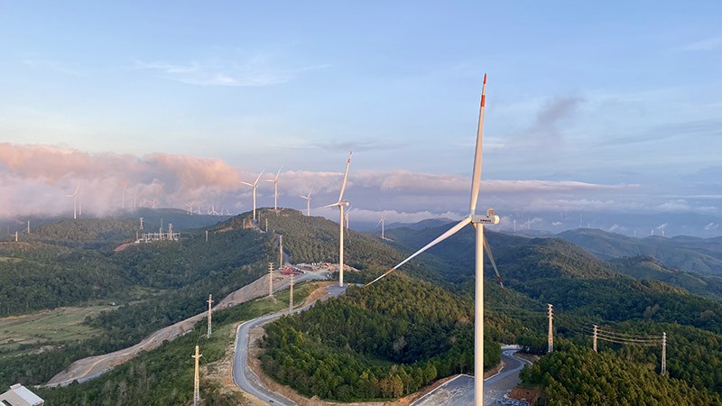 Dự án điện gió tại tỉnh Quảng Trị (Ảnh: Công ty cổ phần xây lắp điện I cung cấp)