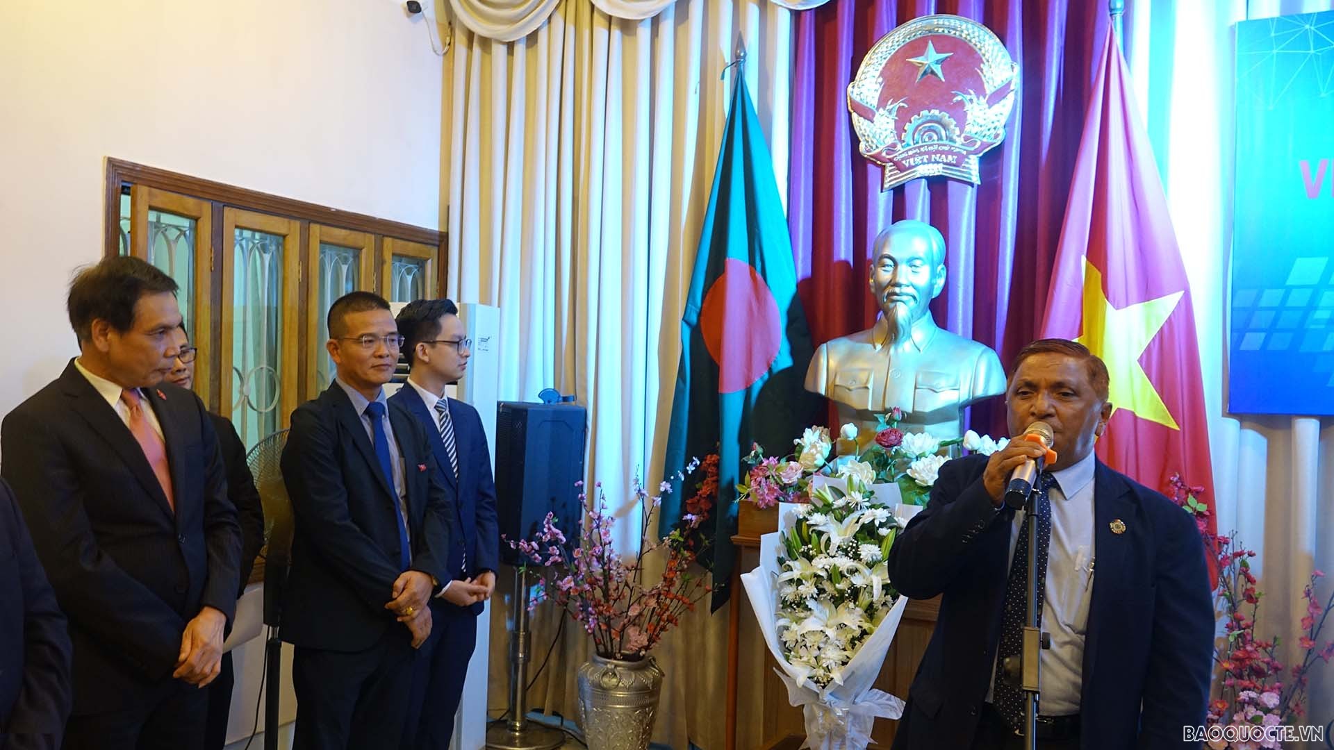 Chủ tịch Phòng Thương mại-Công nghiệp Bangladesh-Việt Nam phát biểu.