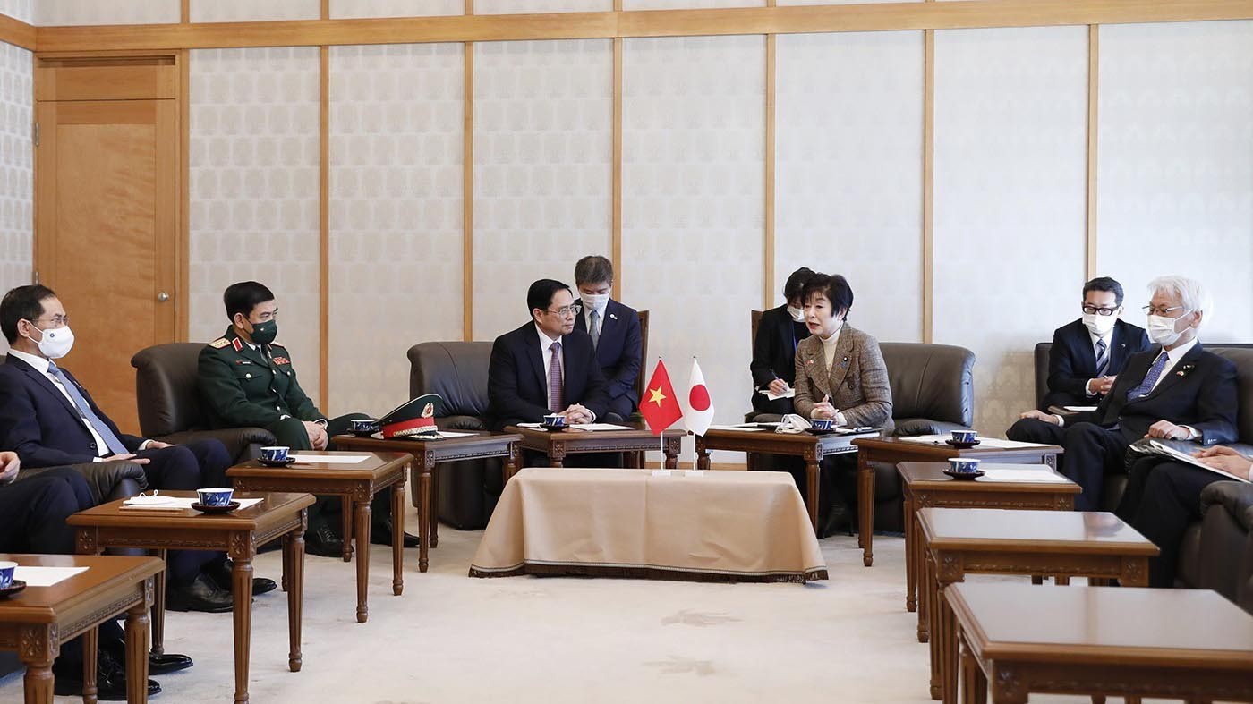 Thủ tướng Phạm Minh Chính hội kiến Chủ tịch Thượng viện Nhật Bản Santo Akiko