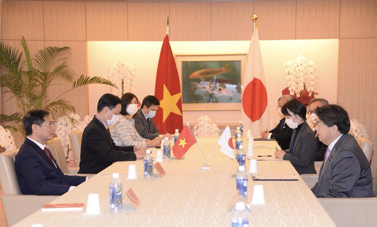 Bộ trưởng Ngoại giao Bùi Thanh Sơn hội đàm với Bộ trưởng Ngoại giao Nhật Bản Hayashi Yoshimasa