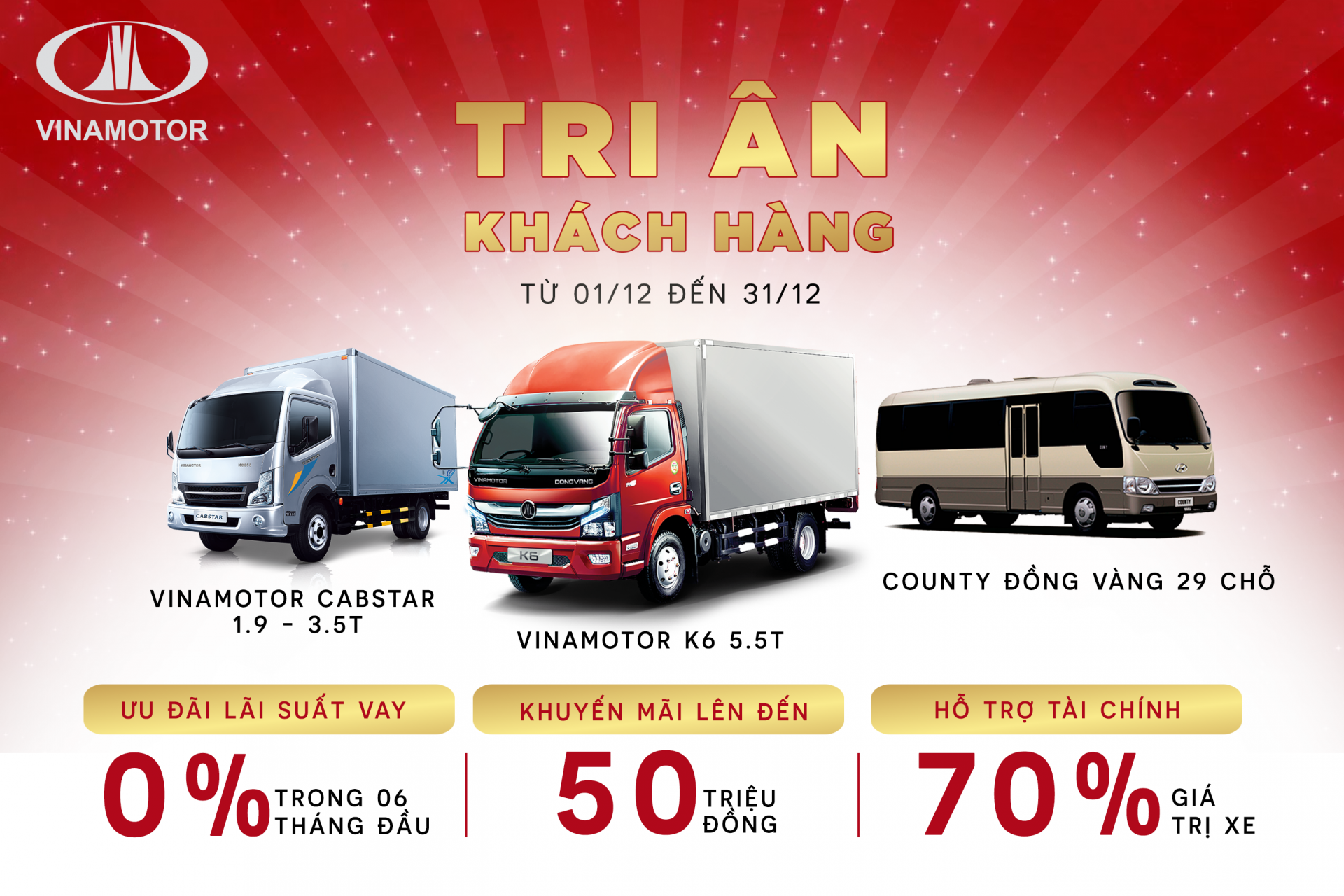 vinamotor trien khai chuong trinh tri an khach hang dip cuoi nam