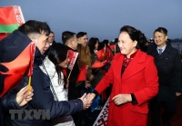 Chủ tịch Quốc hội đến Thủ đô Minsk, bắt đầu thăm chính thức Cộng hòa Belarus