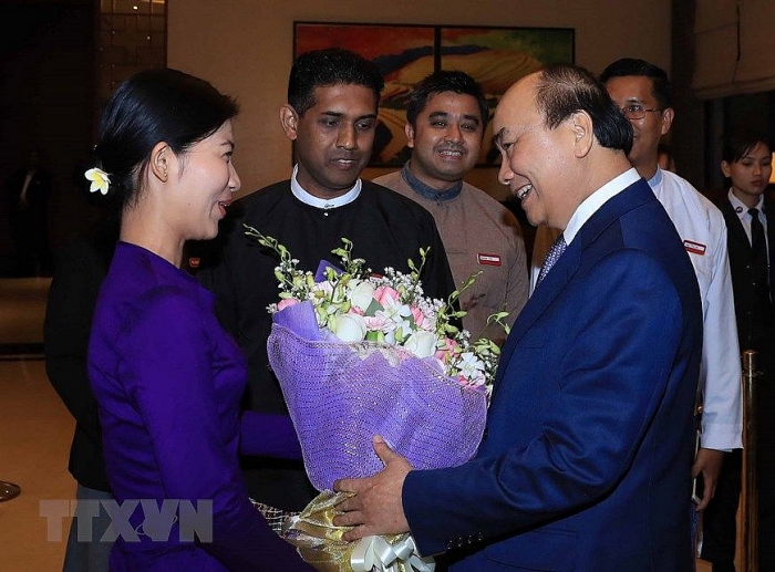 thu tuong nguyen xuan phuc den nay pyi taw bat dau tham chinh thuc myanmar