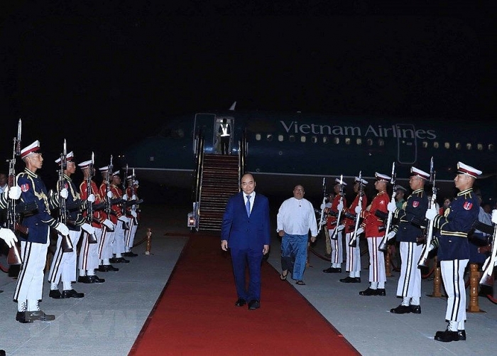 thu tuong nguyen xuan phuc den nay pyi taw bat dau tham chinh thuc myanmar