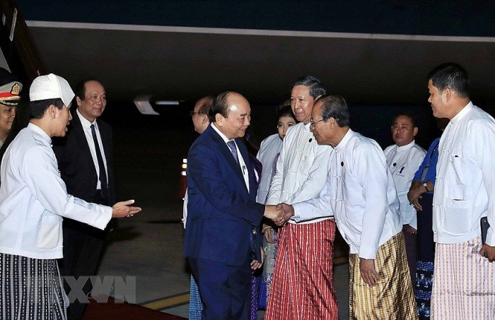 thu tuong nguyen xuan phuc den nay pyi taw bat dau tham chinh thuc myanmar