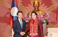 Chủ tịch Quốc hội Nguyễn Thị Kim Ngân tiếp Bộ trưởng Ngoại giao Lào