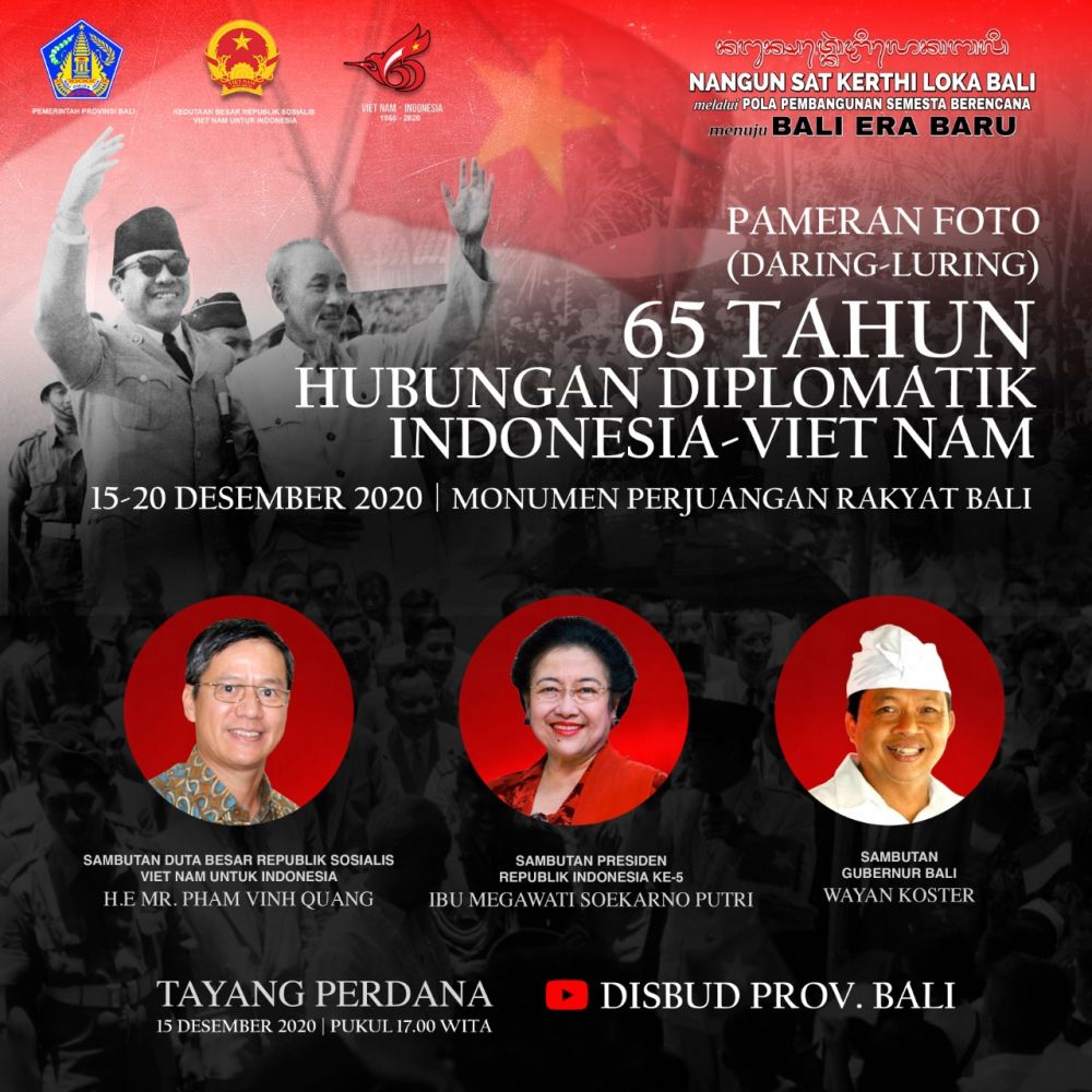 Khai trương triển lãm ảnh kỷ niệm 65 năm quan hệ ngoại giao Việt Nam-Indonesia tại Bali