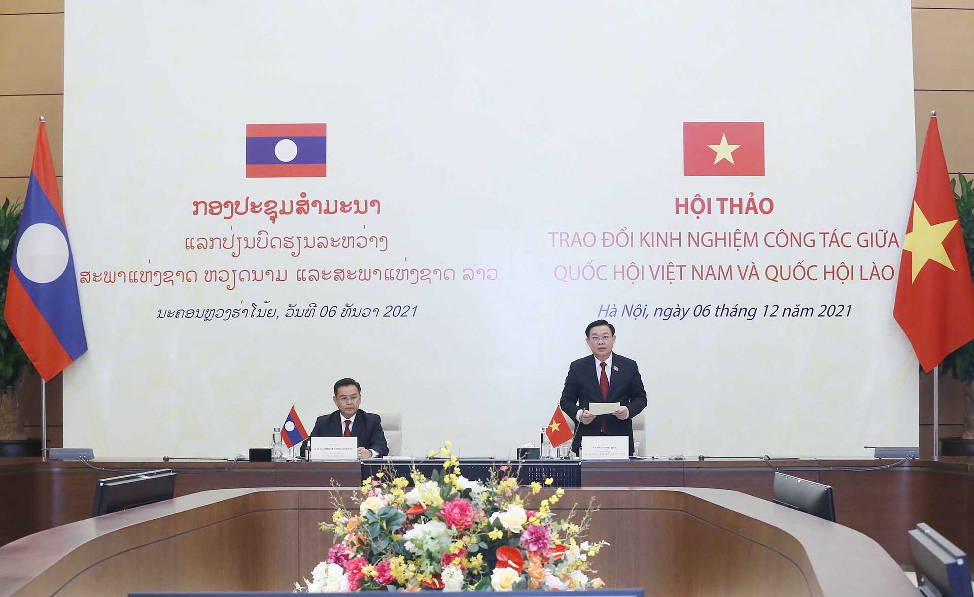 Chủ tịch Quốc hội Vương Đình Huệ phát biểu. (Nguồn: TTXVN)