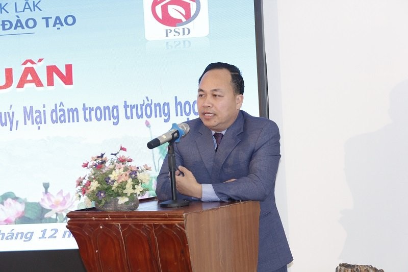 Ông Lê Trung Tuấn, Chủ tịch Hội đồng quản lý Viện Nghiên cứu và Ứng dụng phòng chống ma túy PSD chia sẻ tại chương trình.