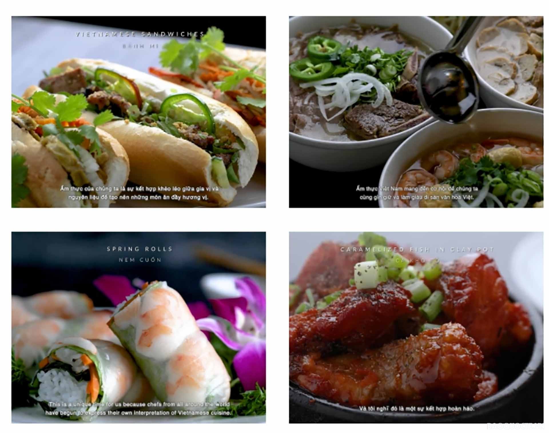 Một số hình ảnh cắt từ clip “The Art of Vietnamese cuisine”