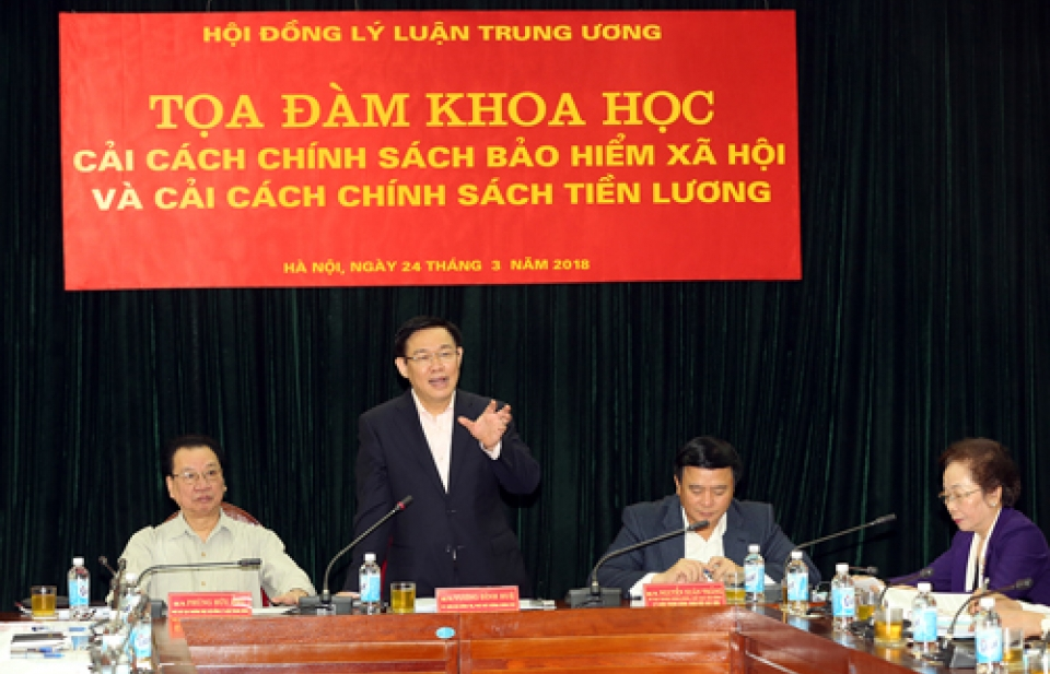 Hội đồng Lý luận Trung ương tọa đàm về cải cách chính sách tiền lương và BHXH