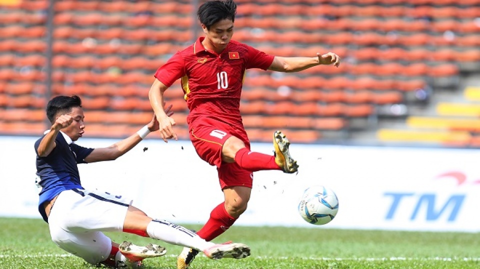 sea games 29 cong phuong gianh danh hieu vua pha luoi bong da nam