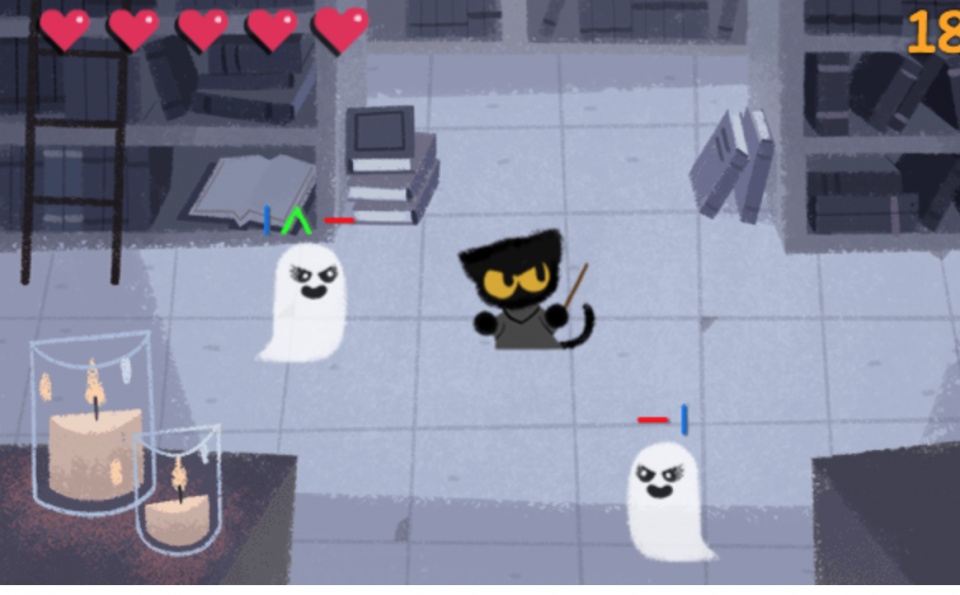 google dua game bat ma thu vi len trang chu nhan ngay halloween