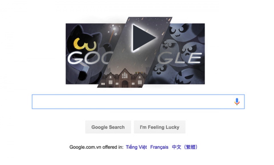 google dua game bat ma thu vi len trang chu nhan ngay halloween