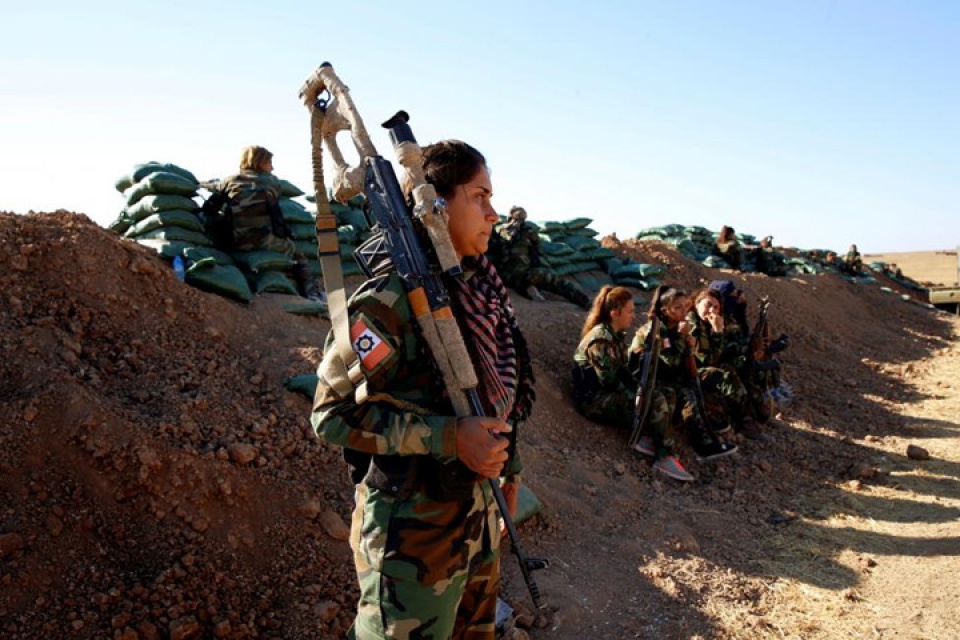 nhung nu chien binh nguoi kurd o mosul