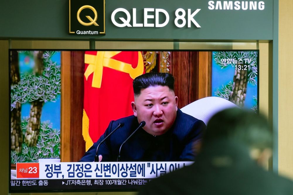 Kim Jong Un during a news broadcast in 2020. Photographer: SeongJoon Cho/Bloomberg