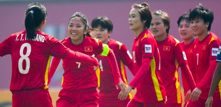 Đội tuyển nữ Việt Nam cần thêm một chiến thắng nữa trước tuyển Đài Loan Trung Quốc để có vé dự VCK World Cup (Ảnh: AFC) .