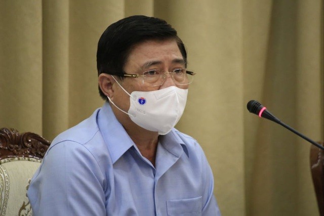 Chủ tịch UBND TP. Hồ Chí Minh Nguyễn Thành Phong chủ trì cuộc họp khẩn của Ban chỉ đạo Phòng chống dịch Covid-19 TPHCM sáng 3/5.
