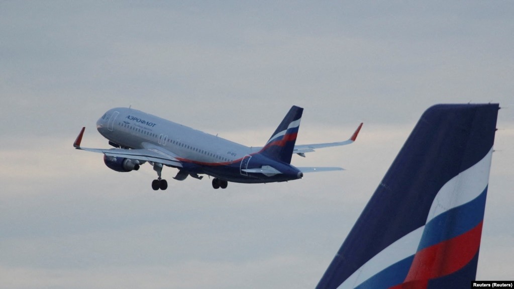 Máy bay Airbus của hãng Aeroflot của Nga cất cánh từ sân bay Moscow. (Nguồn: Reuters)