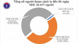 Covid-19 ở Việt Nam sáng 16/9: không ca mắc mới; tổng số hơn 32.000 người cách ly chống dịch