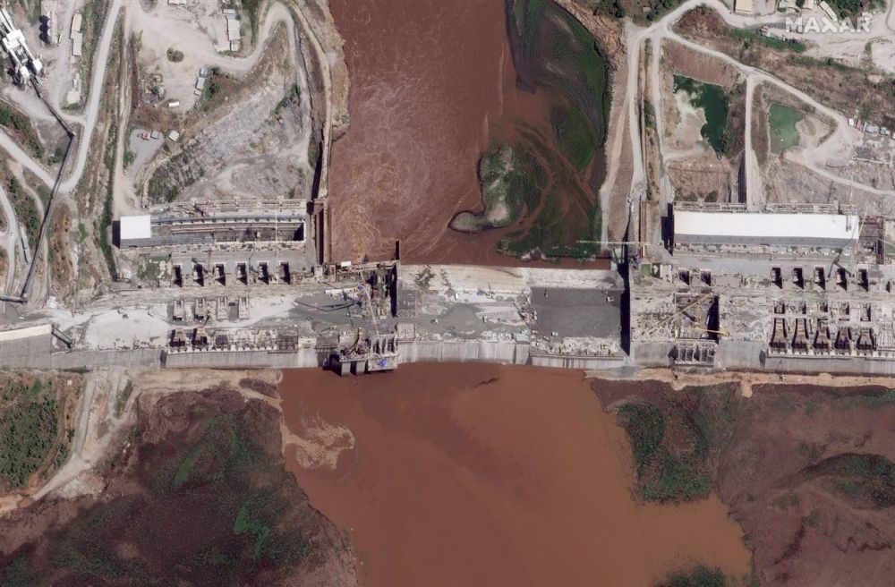 The Grand Ethiopian Renaissance Dam on the Blue Nile river in Ethiopia, in a satellite image in May. (Nguồn: AP) Ethiopia triệu Đại sứ Mỹ, nói Tổng thống Trump ‘kích động chiến tranh’