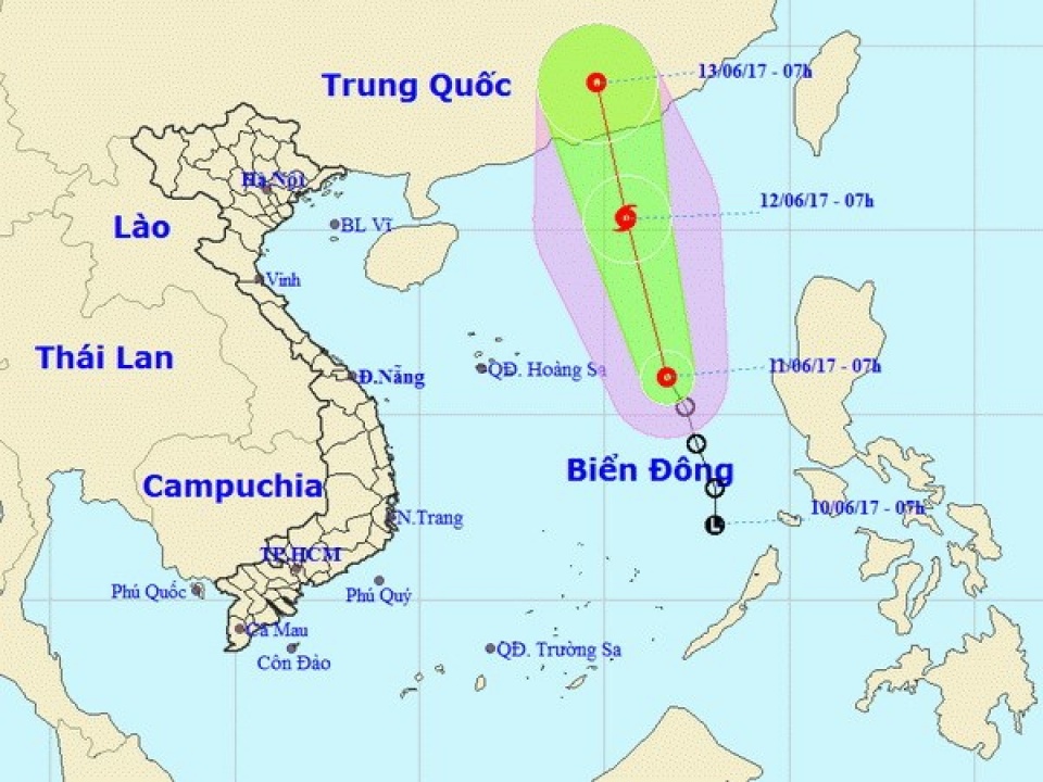 ap thap nhiet doi co kha nang manh len thanh bao trong 24 gio toi