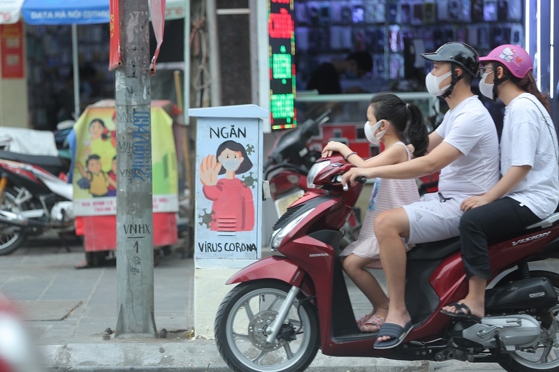 Thông điệp 5K cũng được đẩy mạnh trong công tác tuyên truyền phòng chống dịch Covid-19 đến người dân Thủ đô Hà Nội.