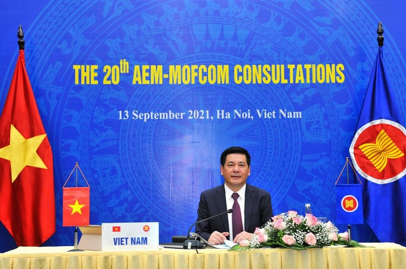 Bộ trưởng Bộ Công Thương Nguyễn Hồng Diên tại Hội nghị. (Nguồn: Bộ Công Thương)