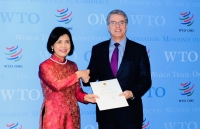Đại sứ Lê Thị Tuyết Mai trình Thư ủy nhiệm đến Tổng Giám đốc WTO