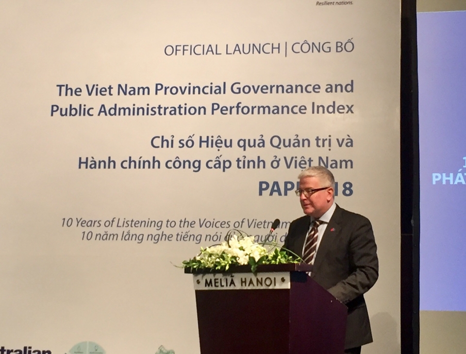 cong bo chi so hieu qua quan tri va hanh chinh cong cap tinh nam 2018