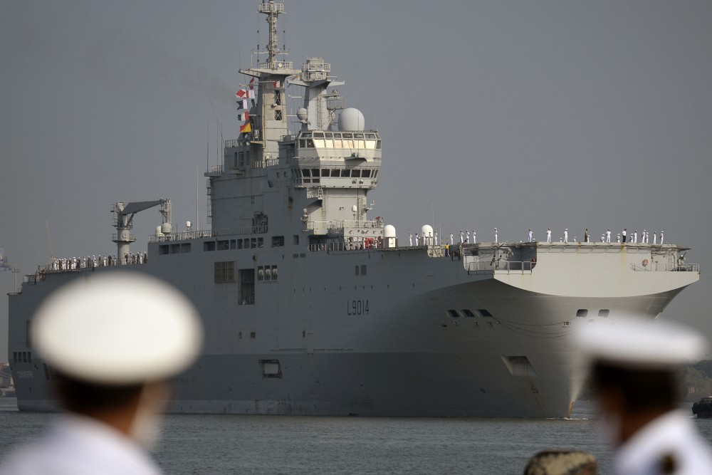 Tàu chỉ huy và đổ bộ Tonnerre của Pháp sẽ tham gia cuộc tập trận La Perouse từ ngày 5-7.4 ở Vịnh Bengal