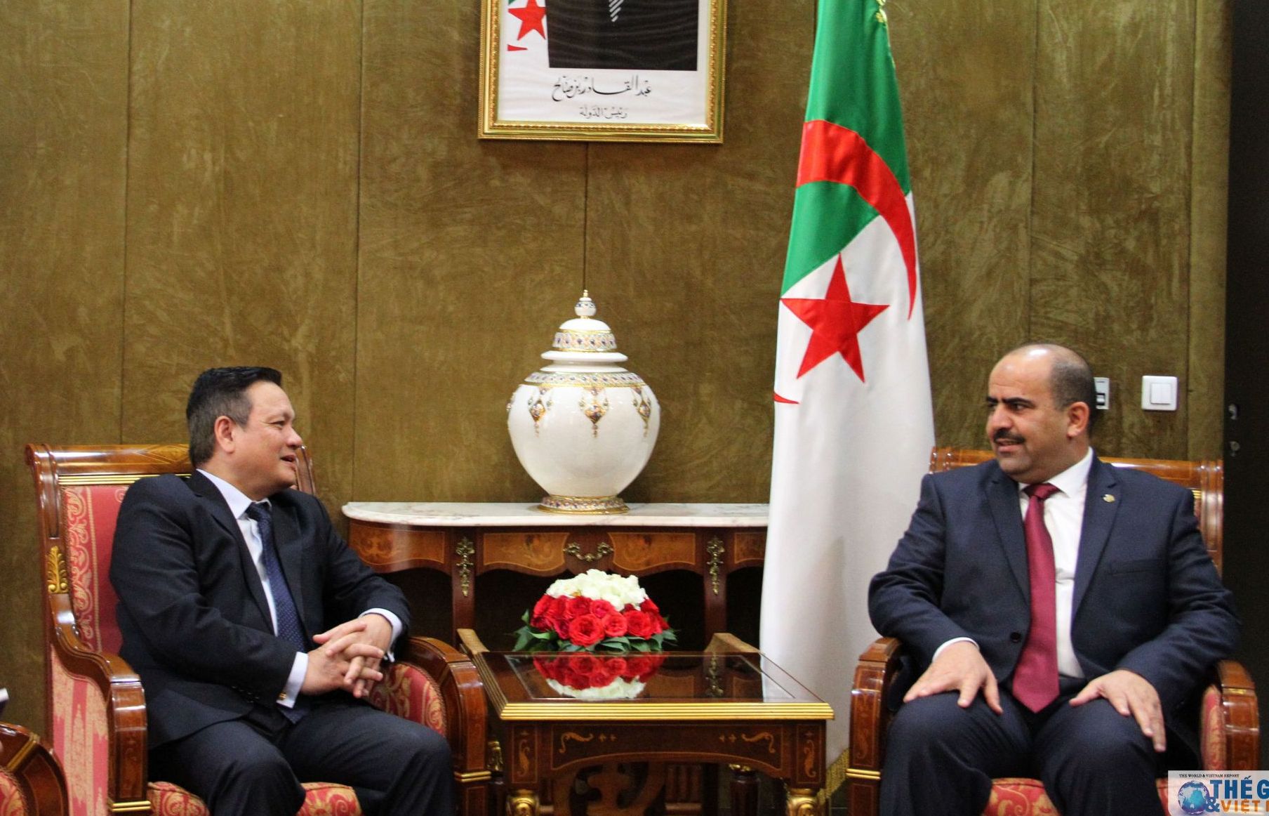 Đại sứ Phạm Quốc Trụ chào từ biệt Chủ tịch Quốc hội Algeria