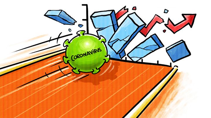 Kinh tế Eurozone đối mặt với khó khăn chồng chất. (Biếm họa của OSAMA HAJJAJ) Kinh tế Eurozone đối mặt với khó khăn chồng chất. (Biếm họa của OSAMA HAJJAJ)