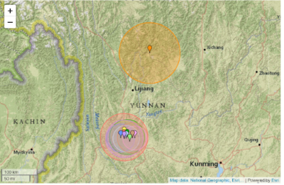 Trung Quốc: Động đất làm rung chuyển tỉnh Vân Nam