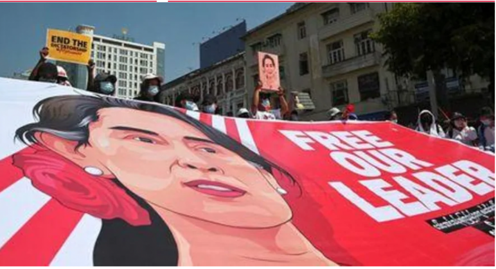 Biểu tình phản đối vụ đảo chính ở Myanmar