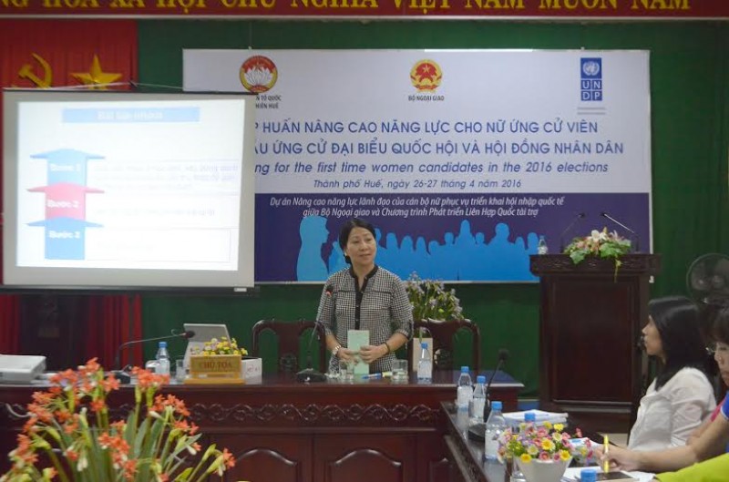 nu dai bieu cac tinh bac trung bo san sang cho ngay bau cu