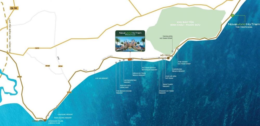 Tổ hợp tiện ích nâng tầm giá trị dự án Novaland Hồ Tràm to hop tien ich nang tam gia tri du an novaland ho tram