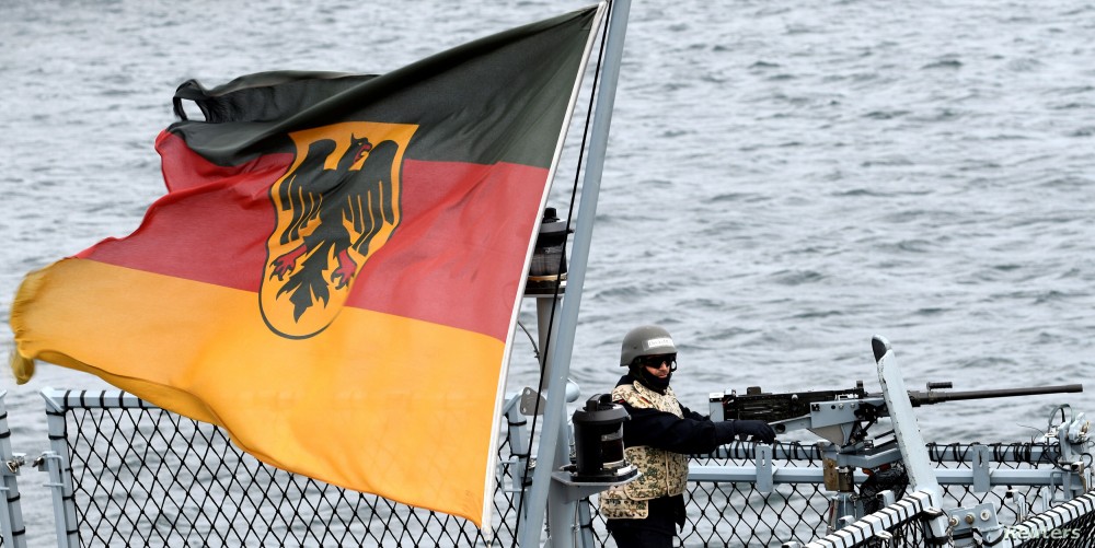 Tàu tuần dương của Đức trong một cuộc tập trận tại khu vực Rostock, biển Baltic tháng 11/2019. (Nguồn: Reuters)