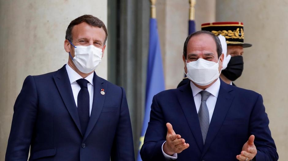 (05.25) Thảo luận với Tổng thống Pháp Emmanuel Macron và Quốc vương Jordan Abdullah II ngày 17/5, Tổng thống Ai Cập Abdel Fatah el-Sisi cam kết sẽ hỗ trợ 500 triệu USD để tái thiết dải Gaza. (Nguồn: AP)