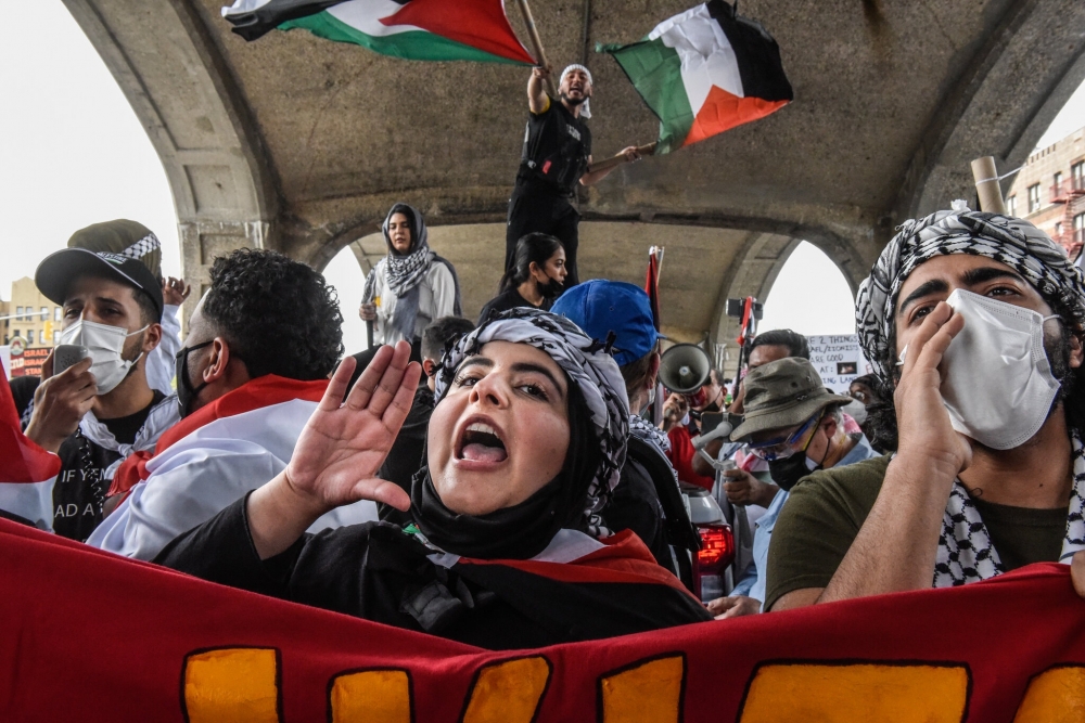 (06.02) Một cuộc tuần hành của người Palestine tại thành phố New York tuần qua. (Nguồn: Getty Images)